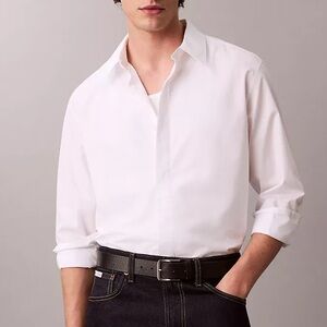 Calvin Klein Men's White‎ Button Down Shirt